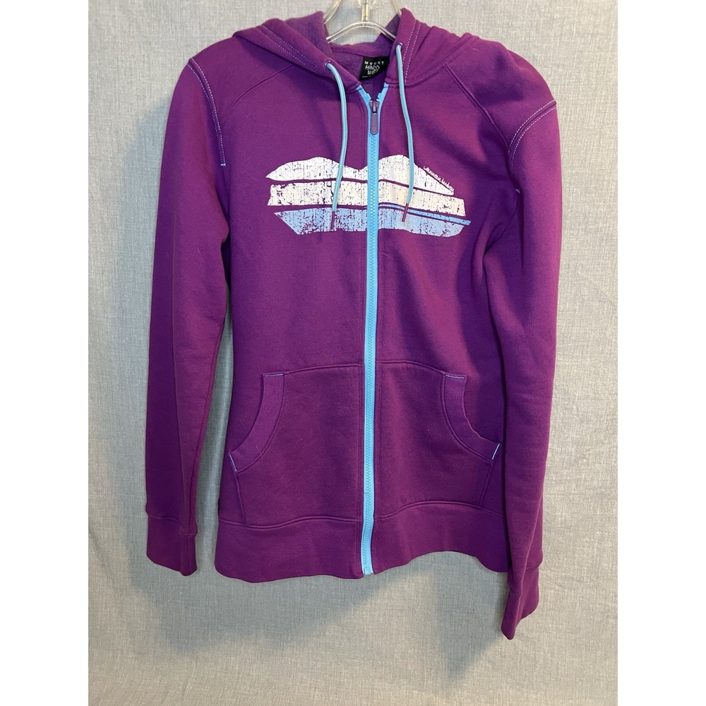 Mountain Hardwear Hoodie‎ Medium Purple Full Zip Up Outdoor hiking
